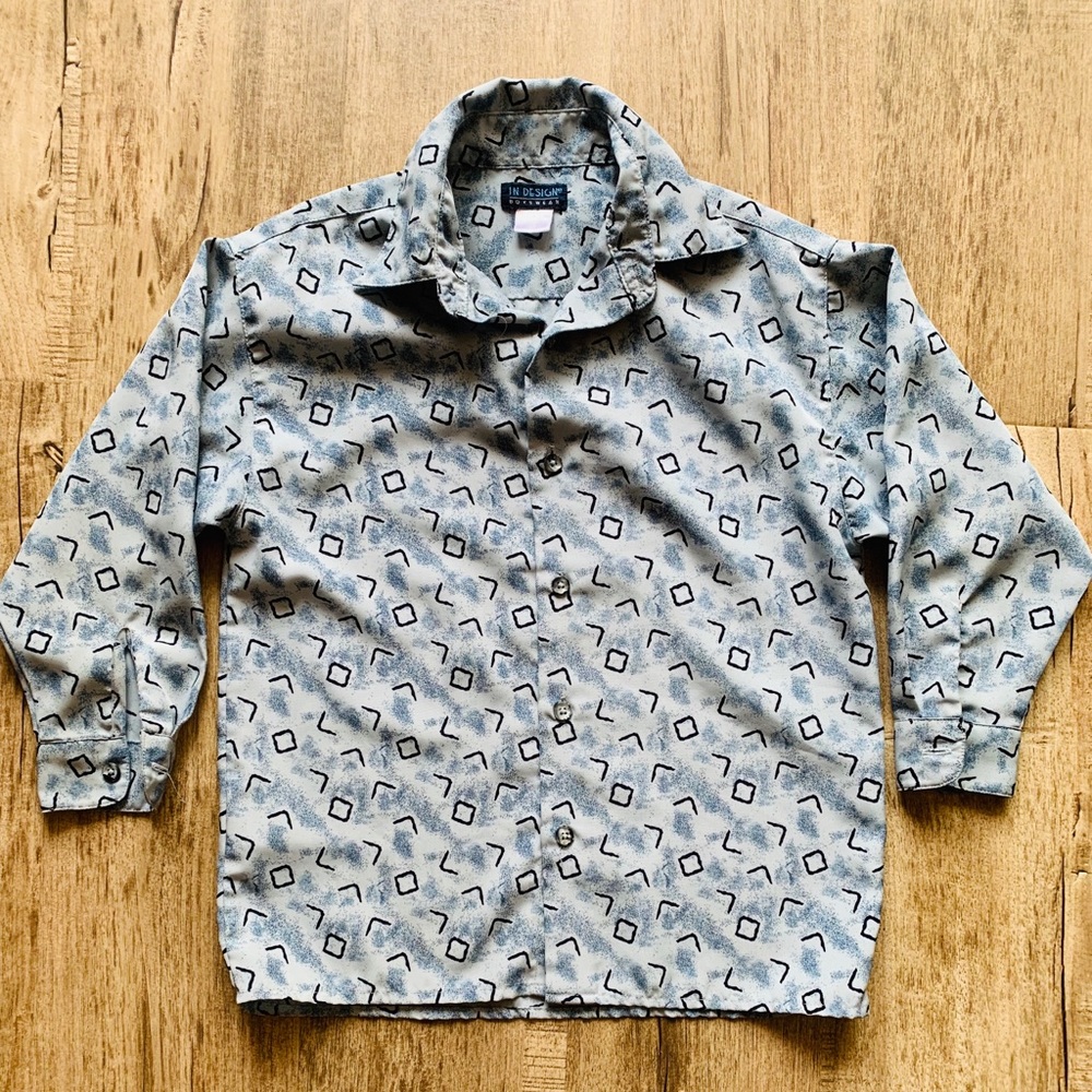Vintage kids In Design Button Down Shirt